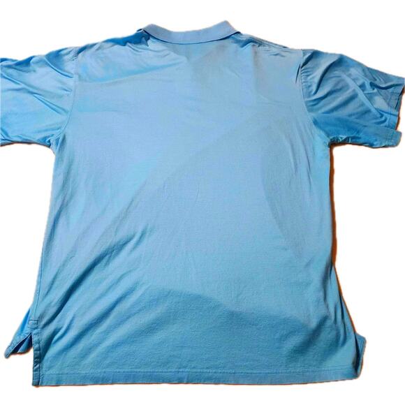 Peter Millar Robin Egg Blue Polo - 100% Double-Mercerized Cotton - Size XL - Picture 4 of 10